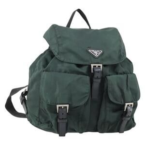 Prada | Bags | Prada Backpack Nylon Khaki Silver Auth Ec525  display picture 2